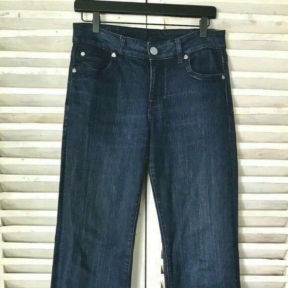 Kut From the Kloth Women's Dark Stretch Denim Mid Rise Boot Cut Jeans Size 6 - Picture 2 of 11
